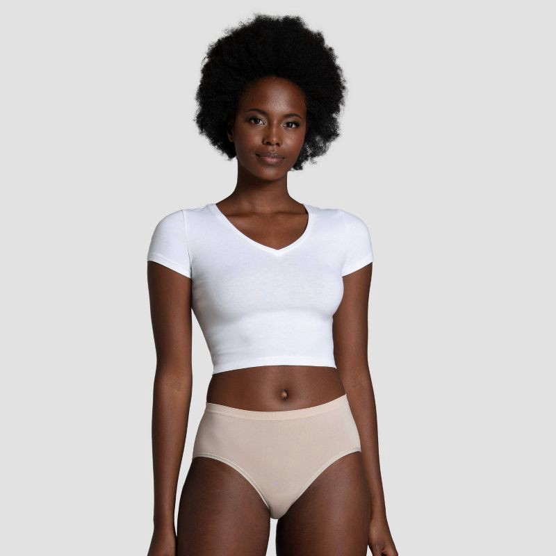 slide 2 of 6, Fruit of the Loom Women's 6pk 360 Stretch Seamless Hipster Underwear - Colors may vary 9: Mid Rise, Tagless, 6 ct