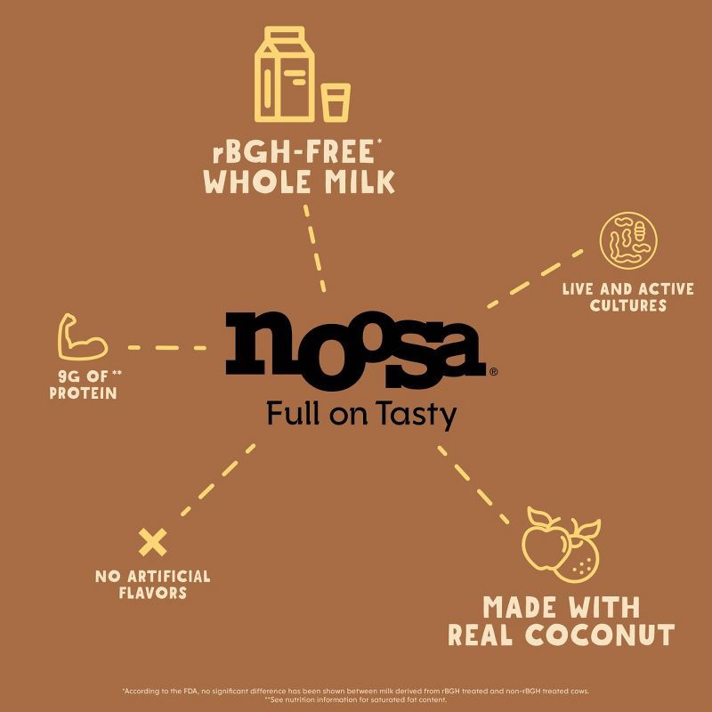 slide 3 of 7, noosa Coconut Almond Chocolate Mix-ins Aussie Style Yogurt - 9g Protein 5.8oz, 9 gram, 5.8 oz