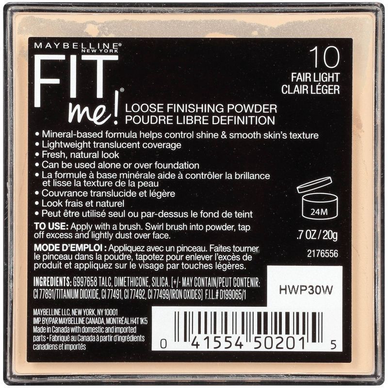 slide 5 of 5, Maybelline Fit Me Loose Powder - 10 Fair Light - 0.7oz, 0.7 oz