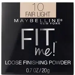 MaybellineFit Me Loose Powder - 10 Fair Light - 0.7oz: Natural Finish, Shine Control, Blendable, Long Lasting