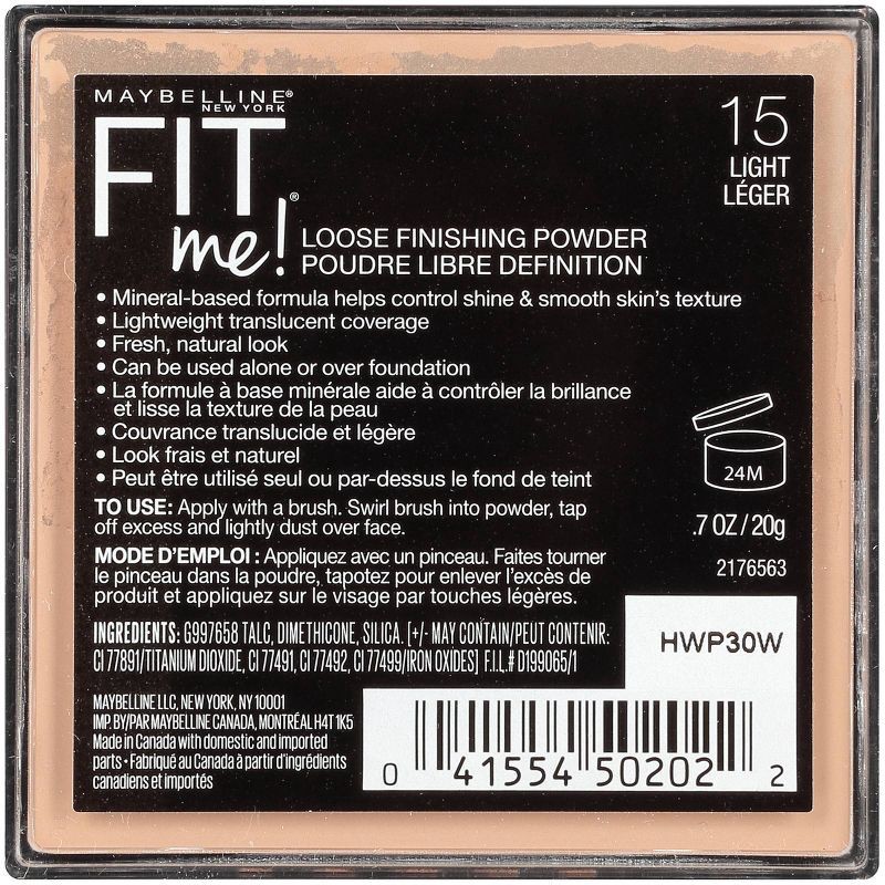 slide 5 of 5, Maybelline Fit Me Loose Powder - 15 Light - 0.7oz, 0.7 oz