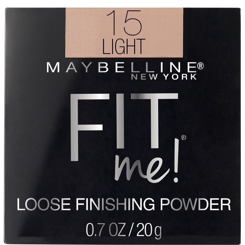 slide 1 of 5, MaybellineFit Me Loose Powder - 15 Light - 0.7oz: Mineral-Based, Shine-Free Finish, Skin Tone Correction, Matte & Natural, 0.7 oz