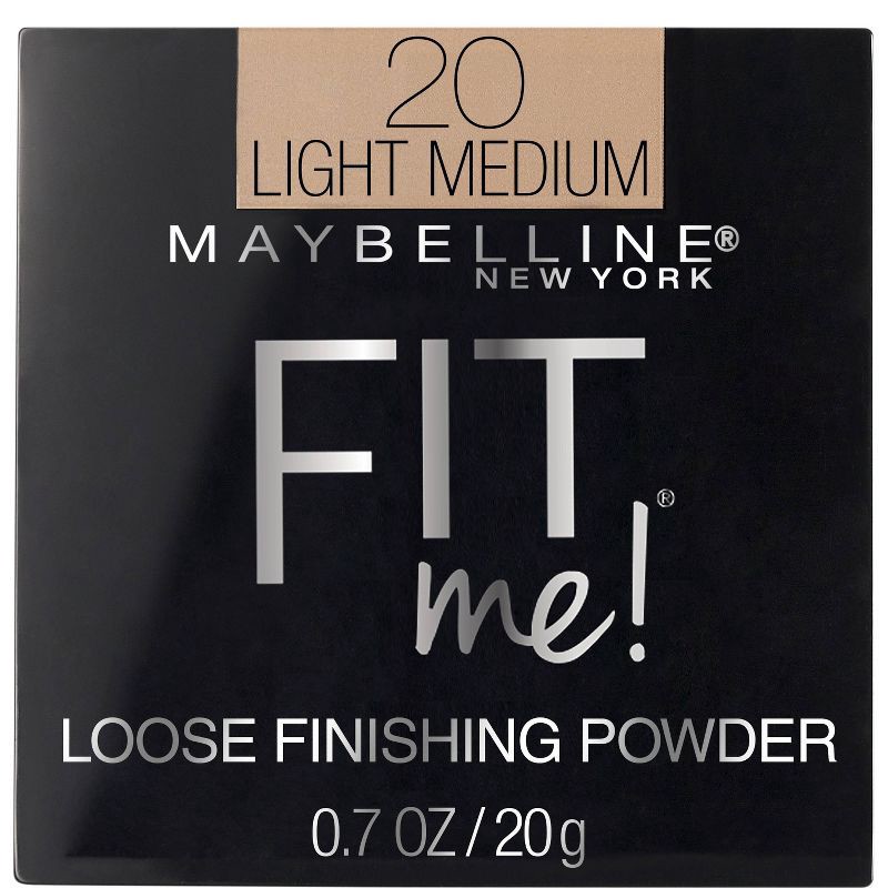 slide 1 of 5, MaybellineFit Me Loose Powder - 20 Light Medium - 0.7oz: Natural Finish, Shine Control, Blendable, Long Lasting, 0.7 oz