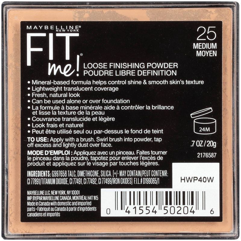 slide 5 of 5, Maybelline Fit Me Loose Powder - 25 Medium - 0.7oz, 0.7 oz