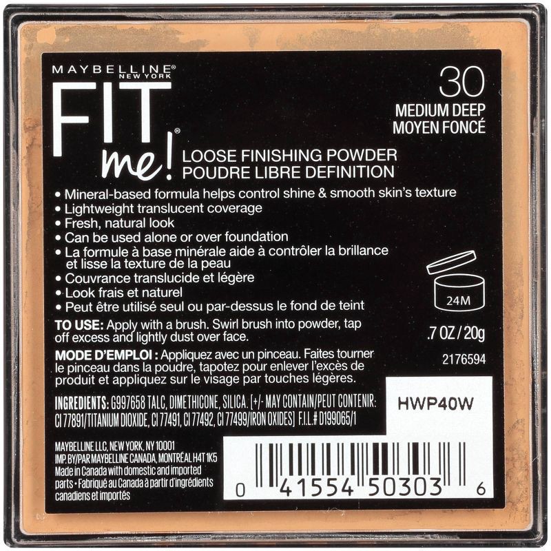 slide 5 of 5, Maybelline Fit Me Loose Powder - 30 Medium Deep - 0.7oz, 0.7 oz