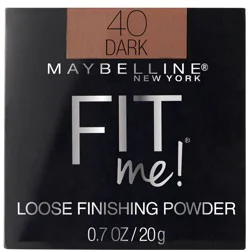 Maybelline Fit Me Loose Powder - 40 Dark - 0.7oz: Paraben-Free, Matte Finish, Suitable for Sensitive Skin