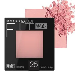 Maybelline FitMe Blush - 25 Pink - 0.16oz: Skin Tone Improvement, Sheer Pressed Powder, Noncomedogenic