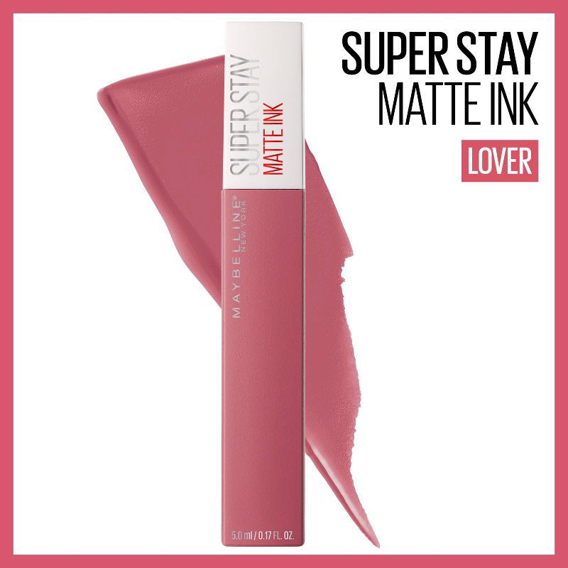 slide 2 of 7, Maybelline Super Stay Matte Ink Lip Color - 15 Lover - 0.17 fl oz, 0.17 fl oz