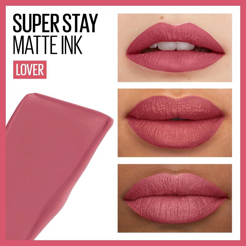 slide 3 of 7, Maybelline Super Stay Matte Ink Lip Color - 15 Lover - 0.17 fl oz, 0.17 fl oz