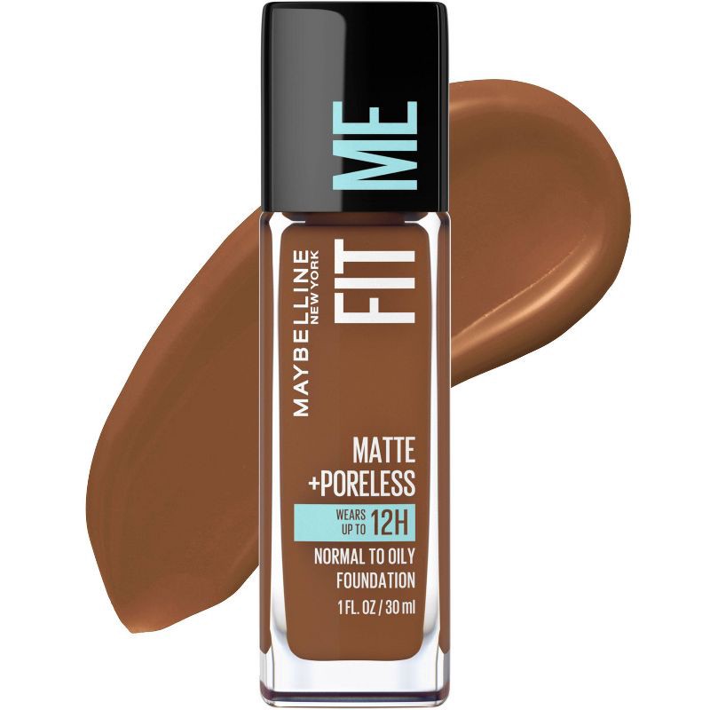 slide 1 of 7, Maybelline Fit Me Matte + Poreless Oil Free Liquid Foundation - 1 fl oz - 368 Deep Golden - 1 fl oz, 1 fl oz, 1 fl oz