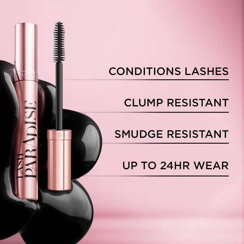 slide 6 of 8, L'Oreal Paris Voluminous Lash Paradise Mascara - Washable Black - 0.28 fl oz, 0.28 fl oz