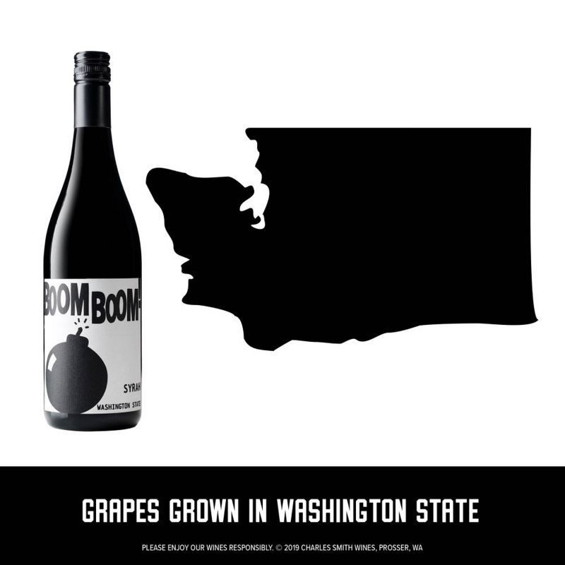 slide 2 of 8, Boom Boom! Syrah Red Wine by Charles Smith - 750ml Bottle, 750 ml