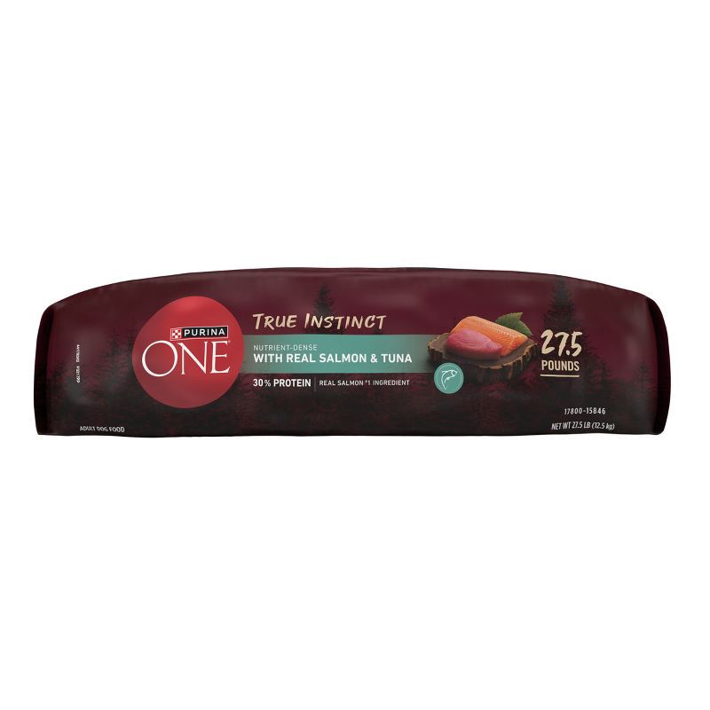 slide 7 of 8, Purina ONE SmartBlend True Instinct Natural Real Salmon & Fish Flavor Dry Dog Food - 27.5lbs, 27.5 lb