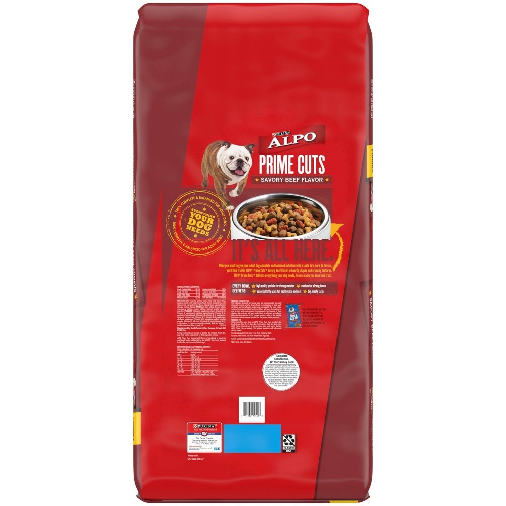 slide 7 of 7, Purina Alpo Prime Cuts Savory Beef Flavor Adult Complete & Balanced Dry Dog Food - 37lbs, 37 lb