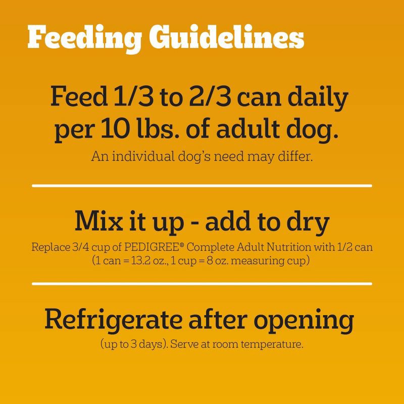 slide 10 of 10, Pedigree Chopped Ground Dinner Steak, Beef and Red Meat Flavor Variety Pack Wet Dog Food - 9.9lbs/12ct, 9.9 lb, 12 ct