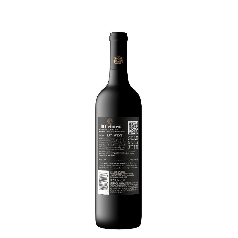 slide 5 of 5, 19 Crimes The Banished Dark Red Wine - 750ml Bottle, 750 ml