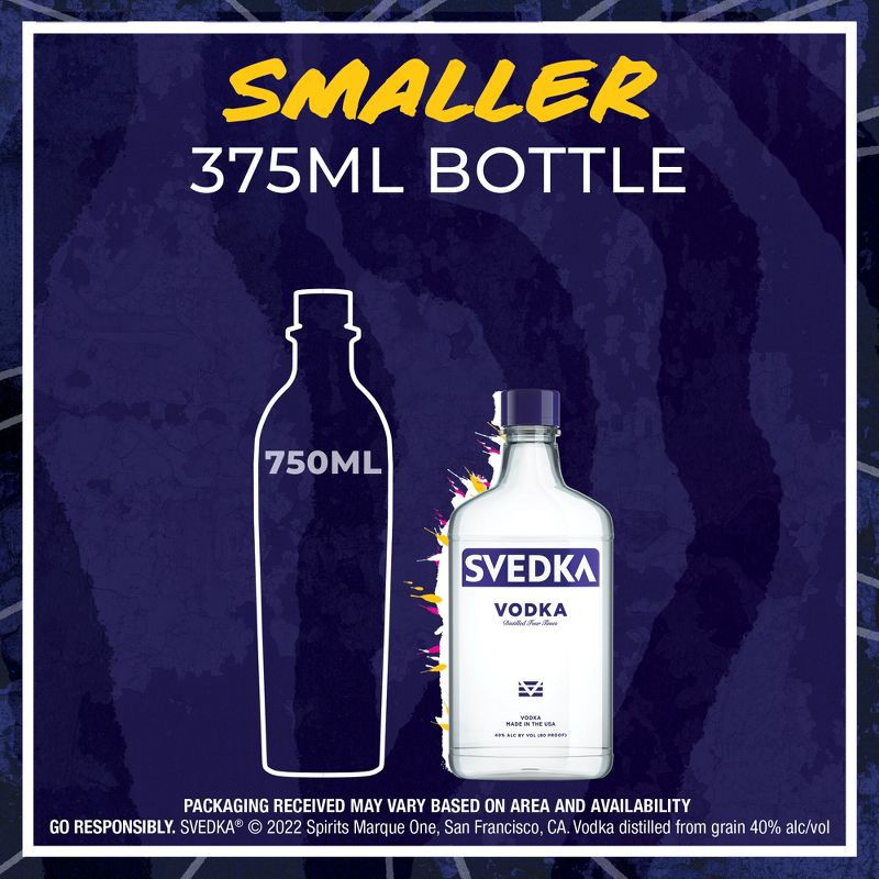slide 5 of 7, SVEDKA Vodka - 375ml Plastic Bottle, 375 ml