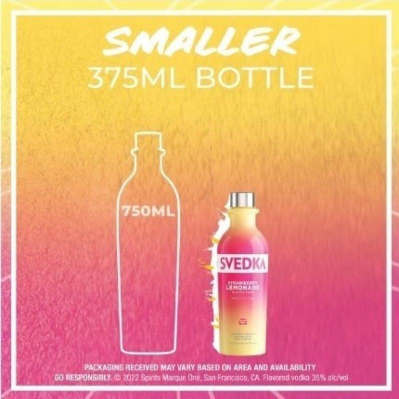 slide 4 of 7, SVEDKA Strawberry Lemonade Flavored Vodka - 375ml Bottle, 375 ml