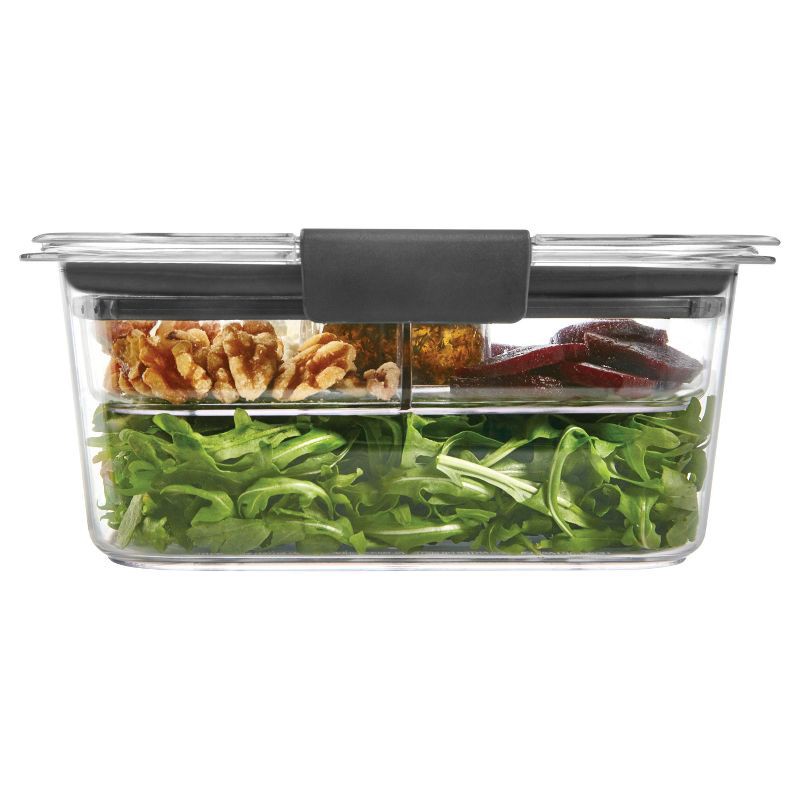 slide 1 of 6, Rubbermaid 4.7 Cup Brilliance Food Storage Container 5pc Set: BPA-Free, Clear, Microwave & Dishwasher Safe, 5 ct