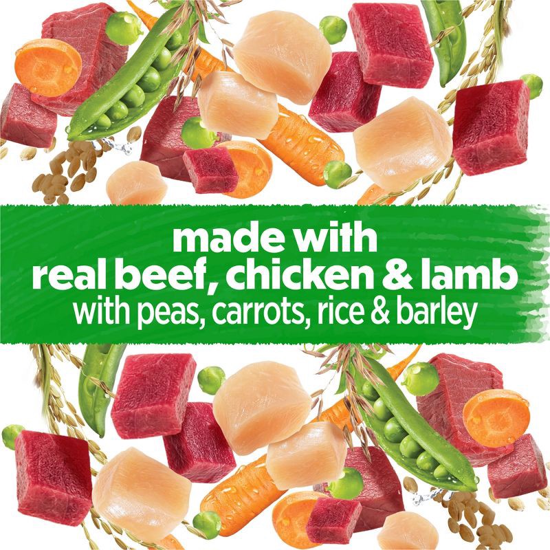 slide 8 of 16, Purina Beneful Prepared Meals Lamb, Chicken & Beef Stew Wet Dog Food - 10oz/12ct Variety Pack, 12 ct; 10 oz