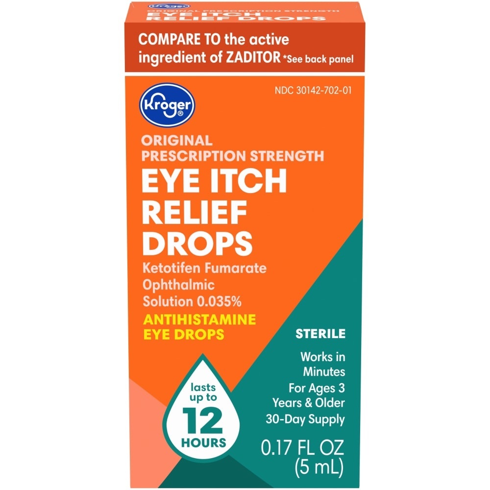 slide 1 of 1, Kroger Itch Relief Eye Drops, 0.17 fl oz