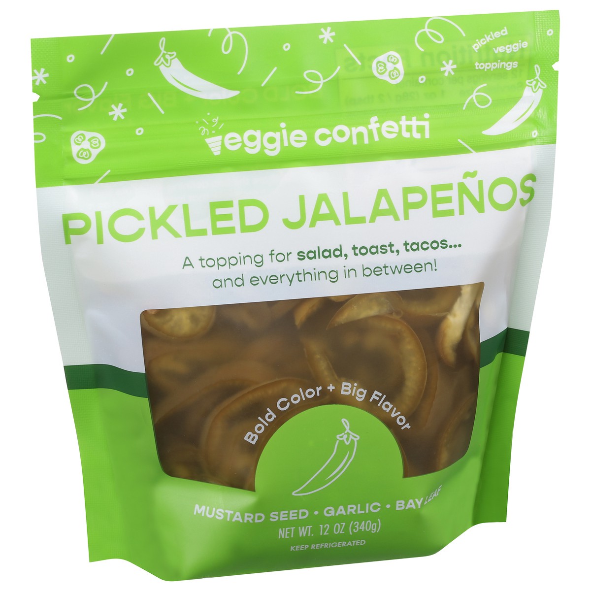 slide 3 of 9, Veggie Confetti Pickled Jalapenos, 12 oz