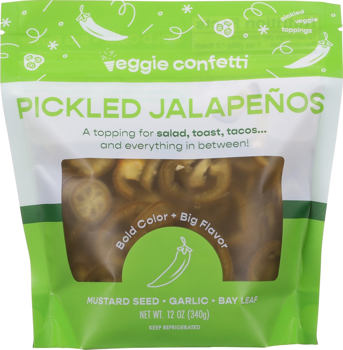 slide 4 of 9, Veggie Confetti Pickled Jalapenos, 12 oz