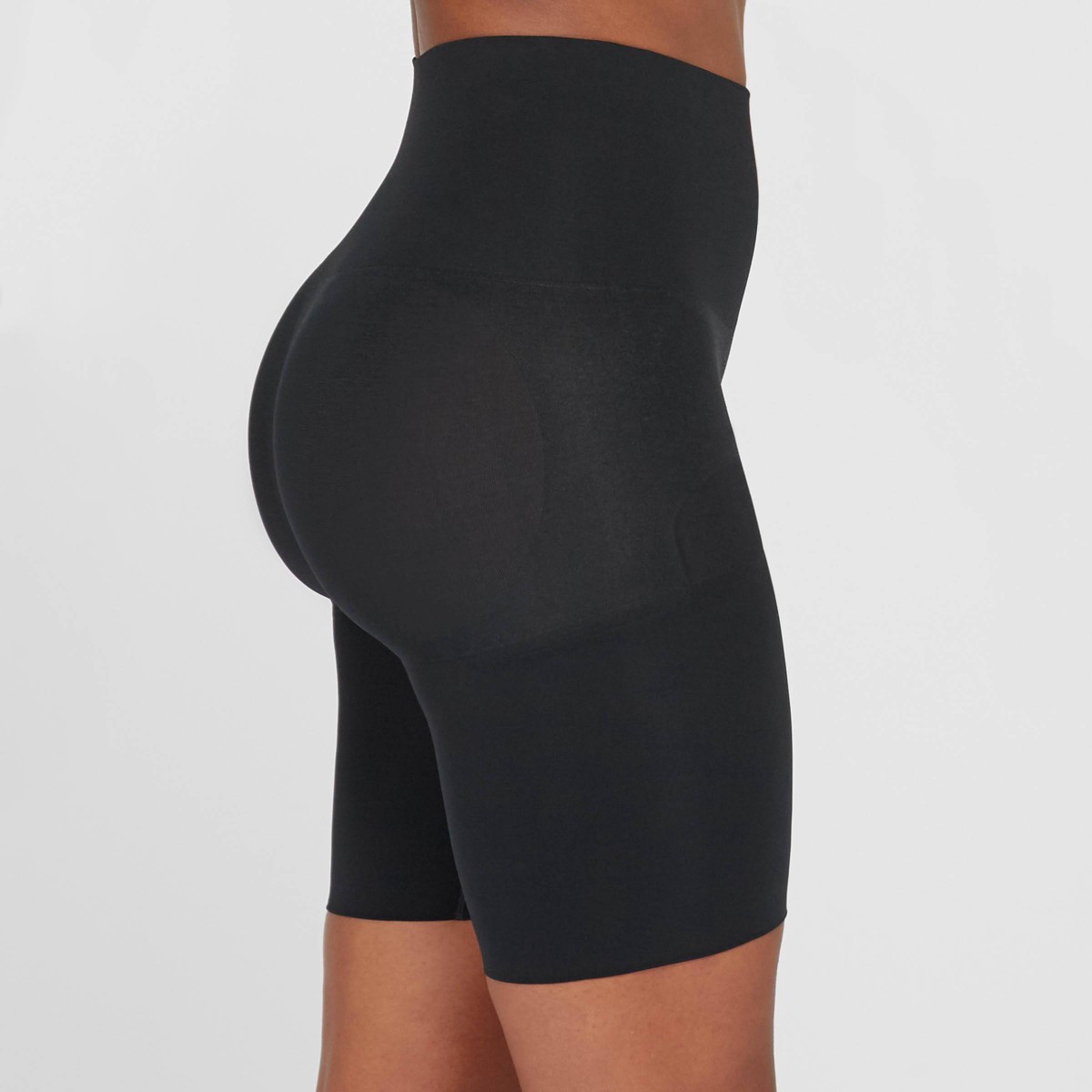 slide 3 of 3, ASSETS by SPANX Women's Remarkable Results Mid-Thigh Shaper - Black L, 1 ct