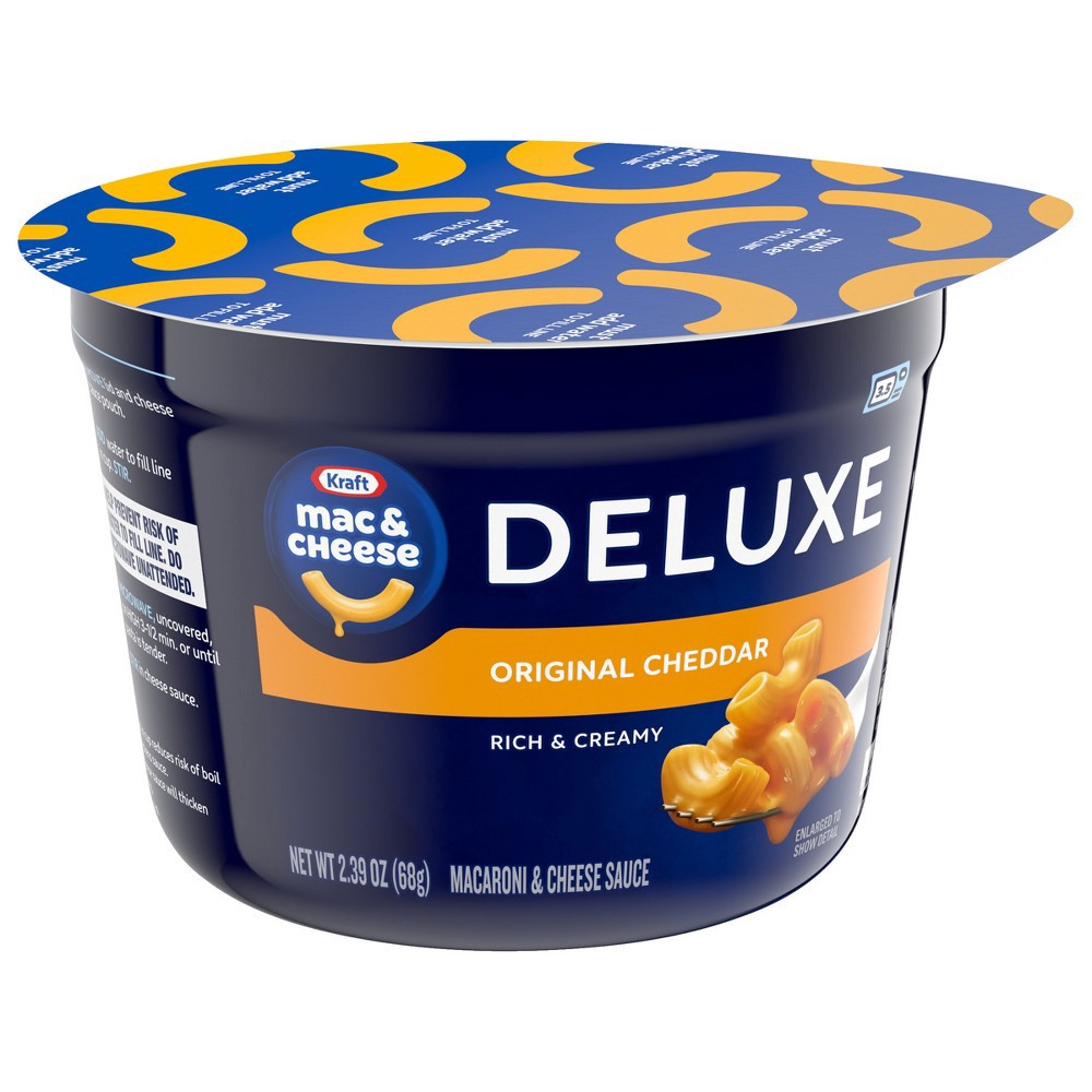 slide 6 of 15, Kraft Deluxe Original Macaroni & Cheese Dinner Pack Cups, 4 ct; 2.39 oz