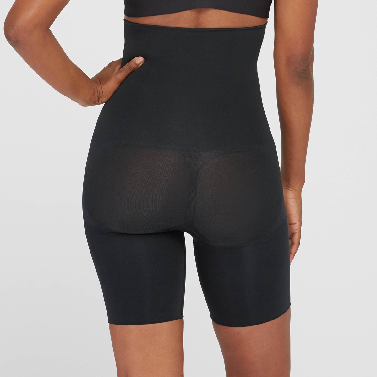 slide 2 of 5, ASSETS by SPANX Women's Remarkable Results High-Waist Mid-thigh Shaper - Black L, 1 ct