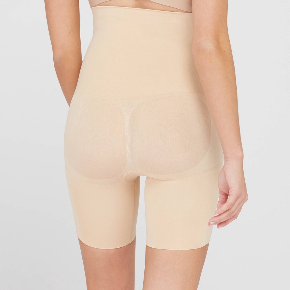 ASSETS by SPANX Women's Remarkable Results High-Waist Mid-Thigh Shaper -  Light Beige S