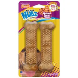 Nylabone Nubz Bacon Twin Pack Jumbo Dog Chews Dental Dog Treats - 6oz