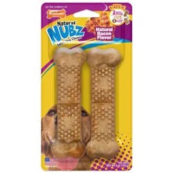Nylabone Nubz Bacon Twin Pack Jumbo Dog Chews Dental Dog Treats - 6oz