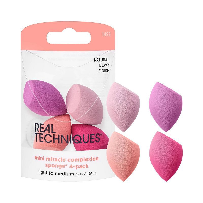 slide 1 of 8, Real Techniques Mini Miracle Complexion Sponges - 4pk, 4 ct