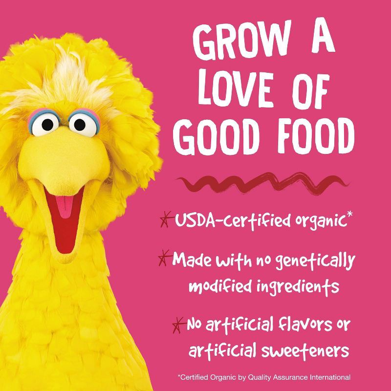 slide 4 of 8, Earth's Best Organic Strawberry Toddler Snack Bars Sesame Street Sunny Days - 16ct, 16 ct