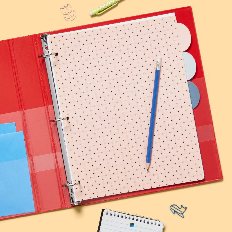 slide 2 of 3, 1" 3 Ring Binder Clear View Red - up&up™, 1 ct