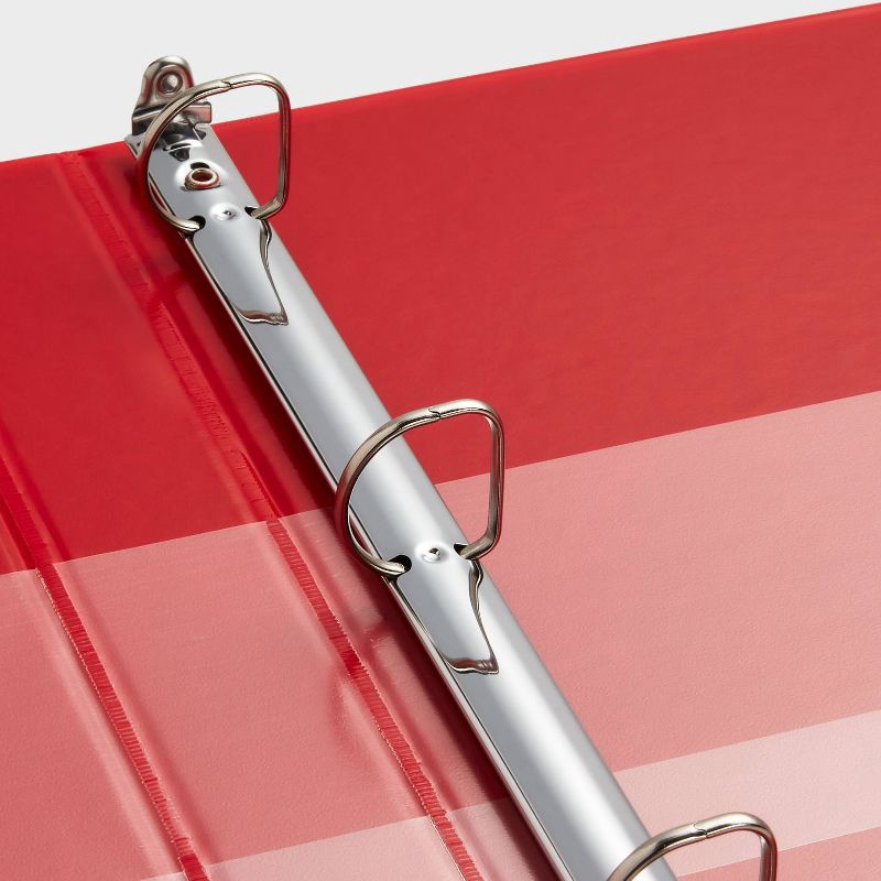 slide 3 of 3, 1" 3 Ring Binder Clear View Red - up&up™, 1 ct