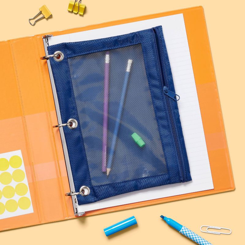 slide 2 of 3, 1" 3 Ring Binder Clear View Orange - up&up™, 1 ct