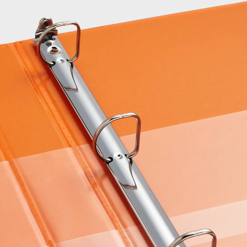 slide 3 of 3, 1" 3 Ring Binder Clear View Orange - up&up™, 1 ct