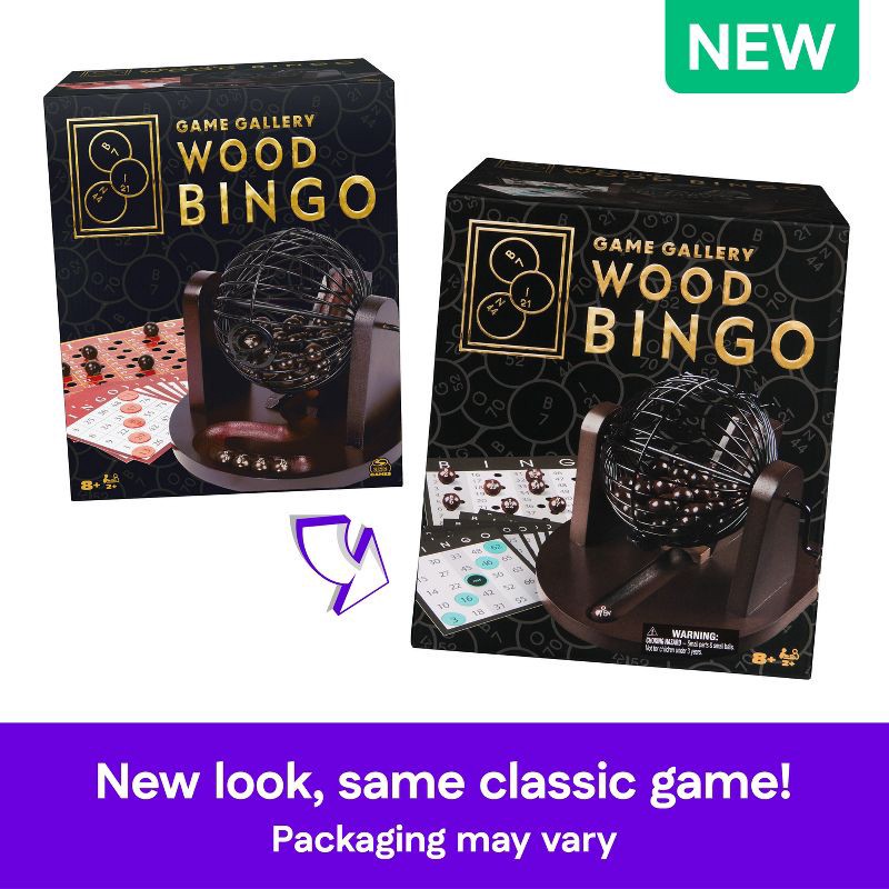 slide 3 of 9, Game Gallery Solid Wood Bingo, Styles May Vary, 1 ct