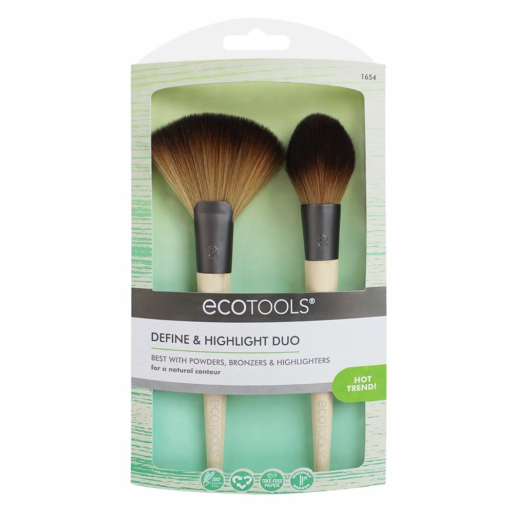 slide 1 of 2, Paris Presents Ecotools Define And Highlight Duo Brushes, 2 ct