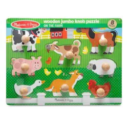 Melissa & Doug Jumbo Knob Farm 8pc