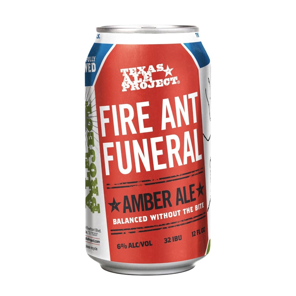 slide 2 of 2, Texas Ale Project Fire Ant Funeral Amber Ale Beer - 6pk/12 fl oz Cans, 6 ct, 12 fl oz