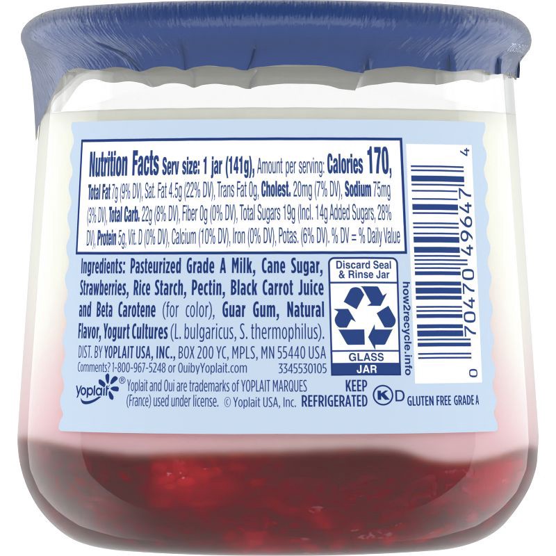 slide 4 of 8, Oui by Yoplait Strawberry Flavored French Style Yogurt - 5oz, 5 oz