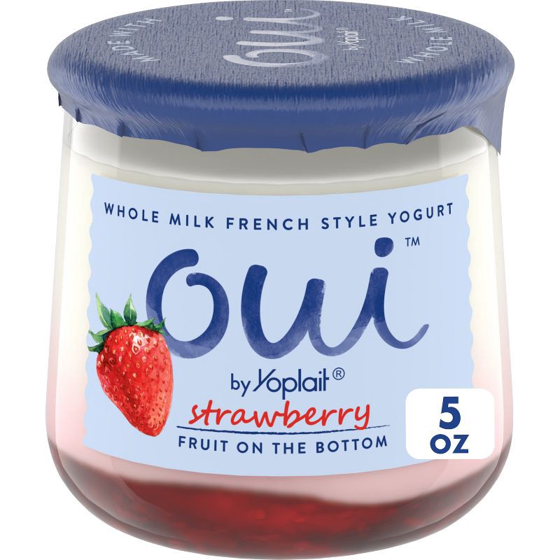 slide 1 of 8, Oui by Yoplait Strawberry Flavored French Style Yogurt - 5oz, 5 oz