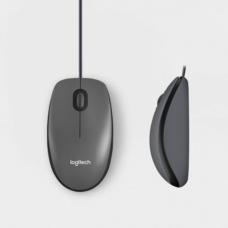 Logitech M100 Wired Mouse - Gray : Target