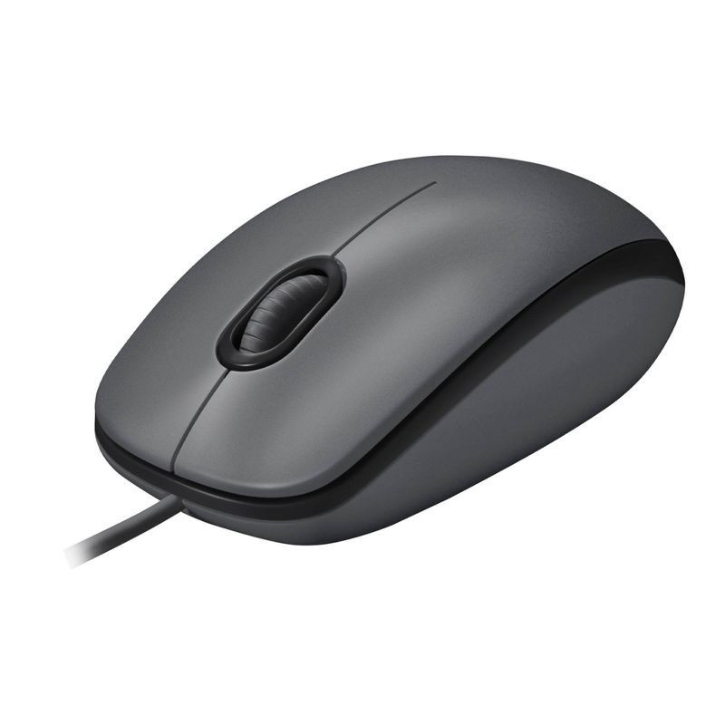 slide 1 of 8, Logitech M100 Wired Mouse - Gray, 1 ct