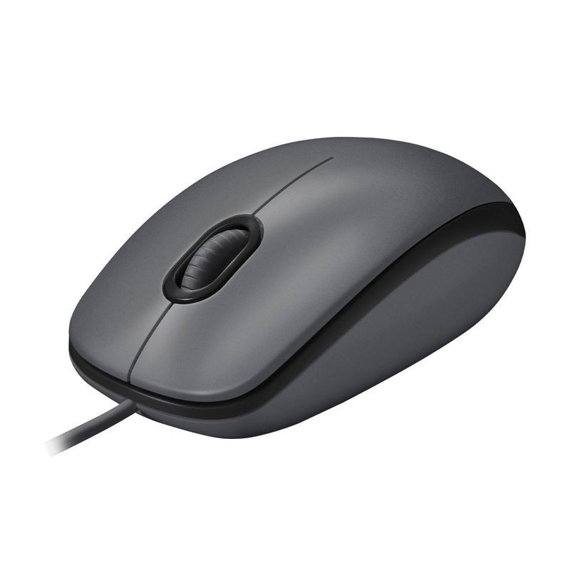 slide 1 of 7, Logitech M100 Wired Mouse - Gray, 1 ct