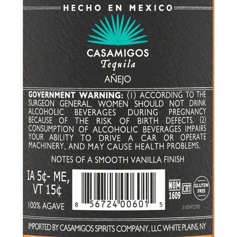 slide 3 of 8, Casamigos Anejo Tequila - 750ml Bottle, 750 ml