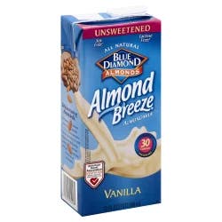 Blue Diamond Almond Breeze Unsweetened Vanilla Almond Milk